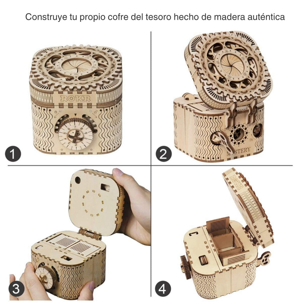 Rokr Mechanical Gears - Puzzle 3D Treasure Box Caja del Tesoro