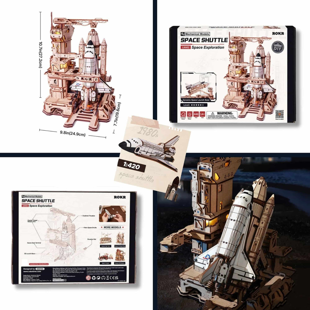 Rokr Mechanical Models - Puzzle 3D Space Shuttle Transbordador Espacial