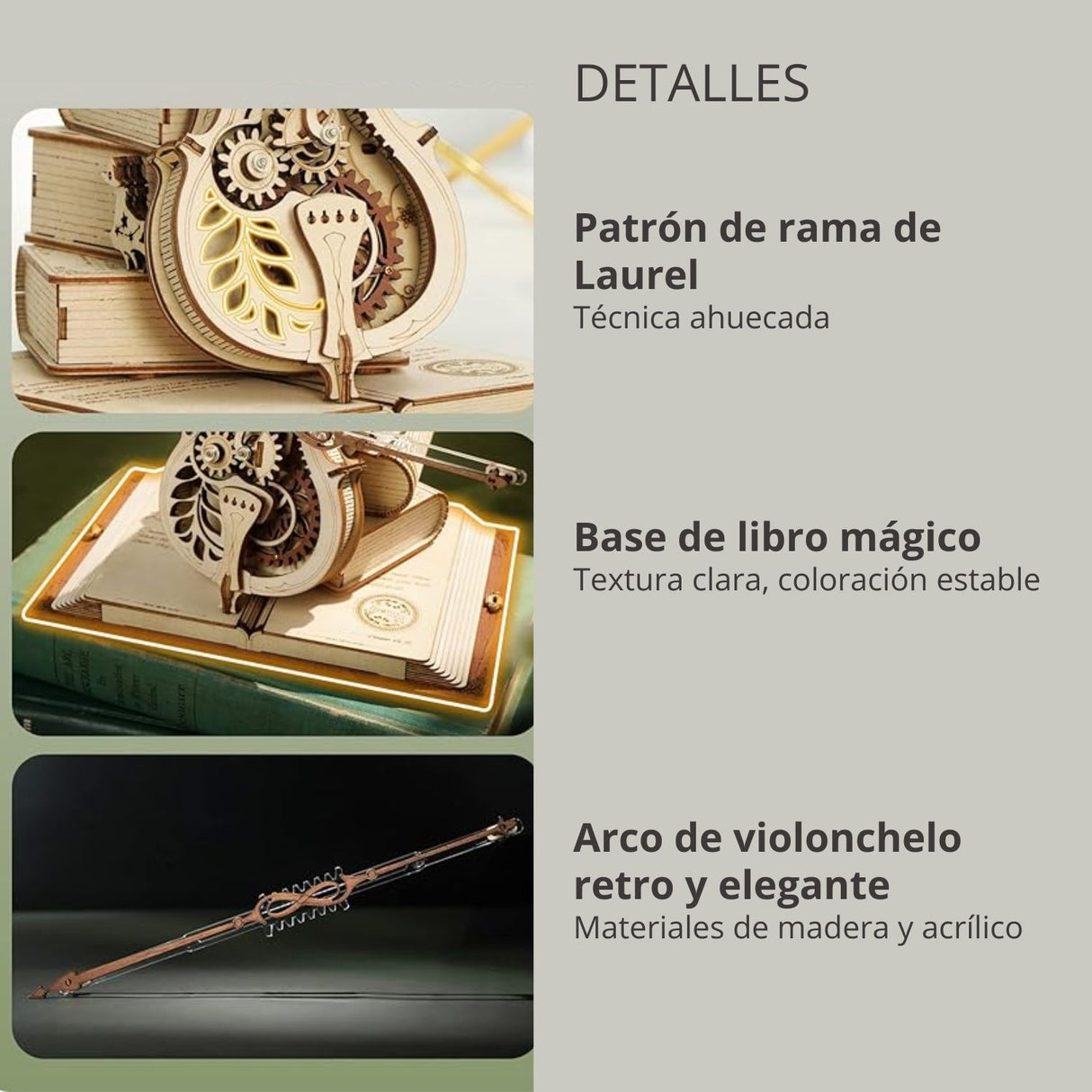 Rokr Mechanical Music Box - Puzzle 3D Magic Cello