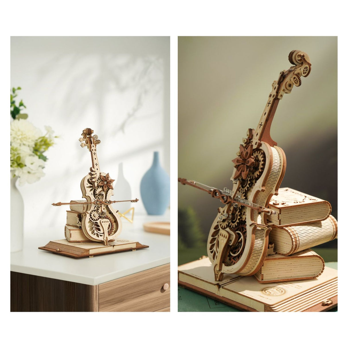 Rokr Mechanical Music Box - Puzzle 3D Magic Cello