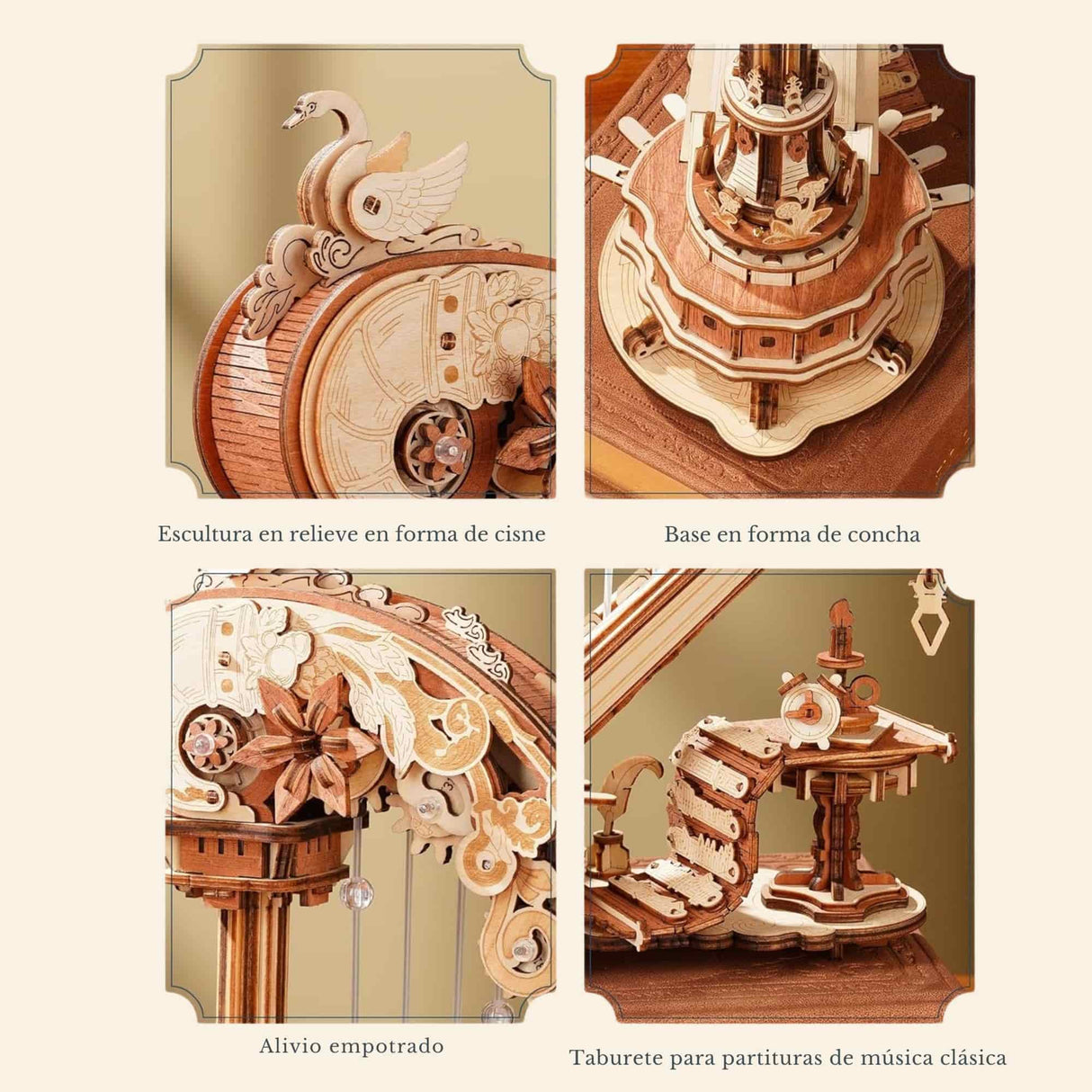 Rokr Mechanical Music Box - Puzzle 3D Magic Harp