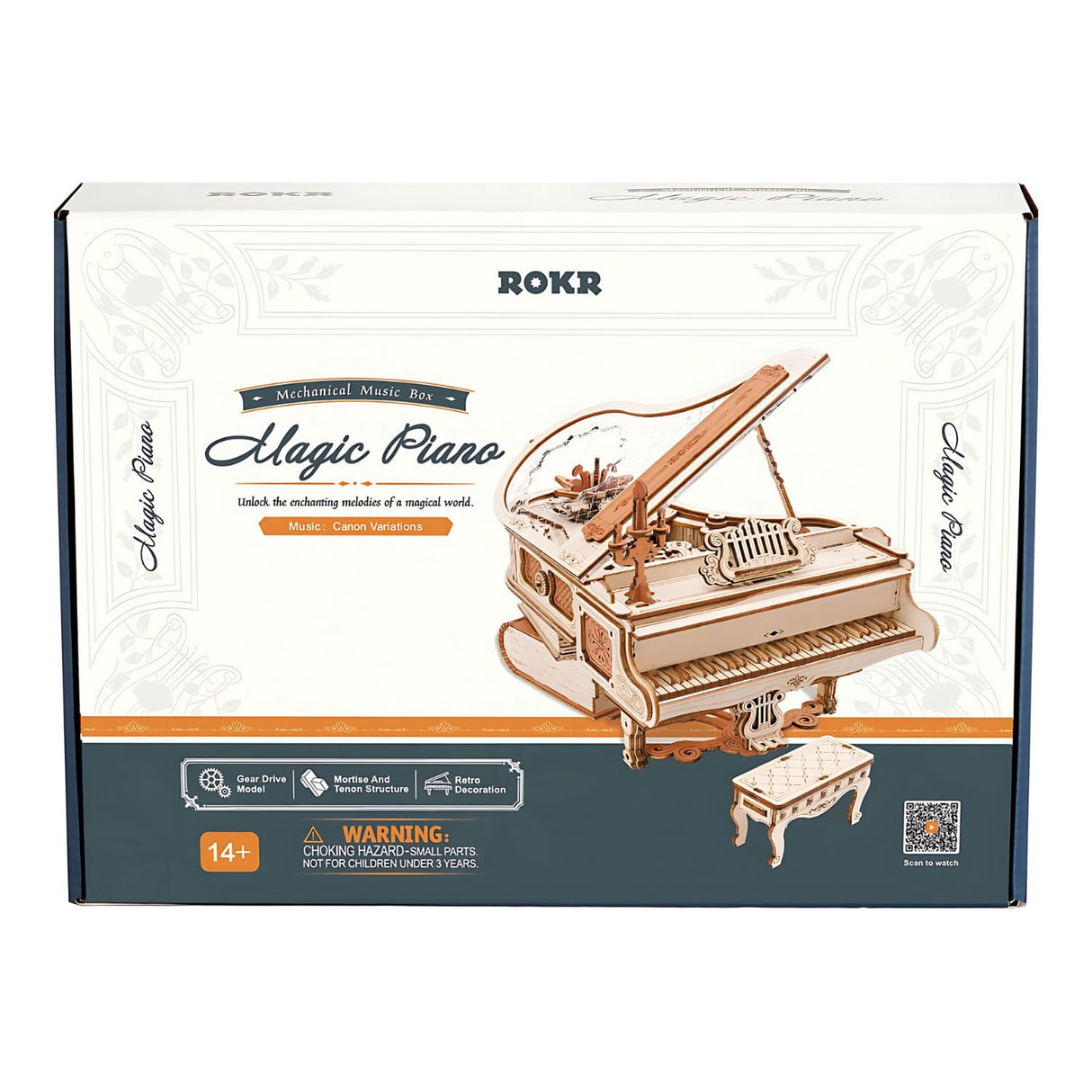 Rokr Mechanical Music Box - Puzzle 3D Magic Piano