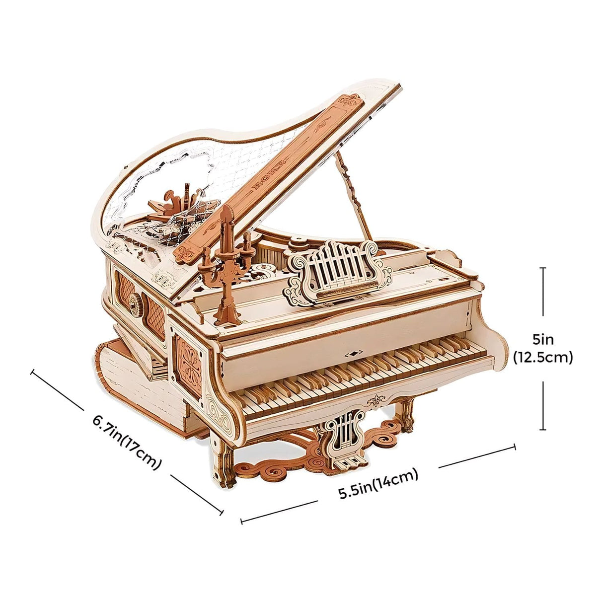 Rokr Mechanical Music Box - Puzzle 3D Magic Piano