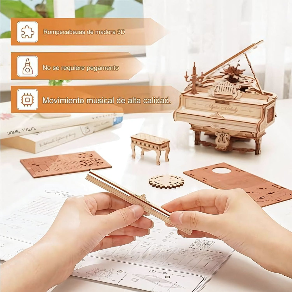 Rokr Mechanical Music Box - Puzzle 3D Magic Piano
