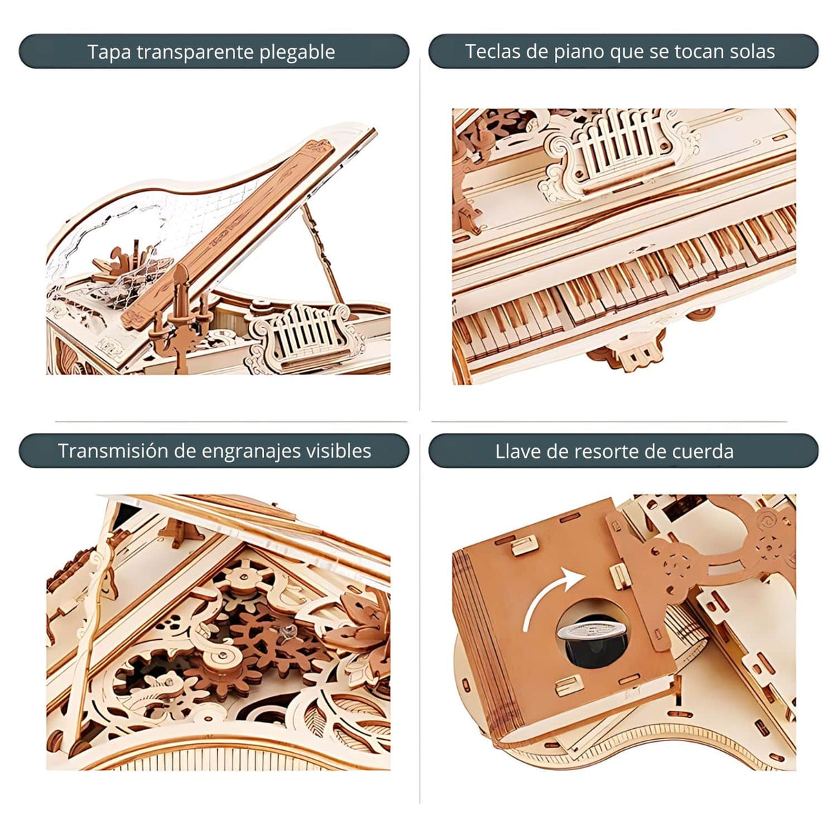 Rokr Mechanical Music Box - Puzzle 3D Magic Piano