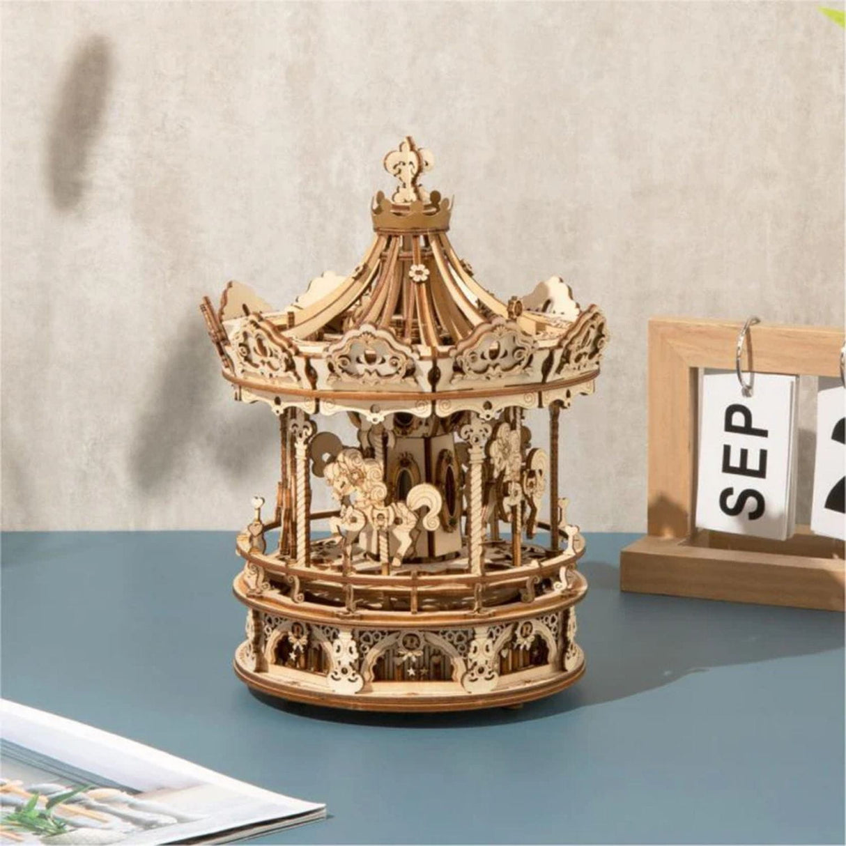 Rokr Mechanical Music Box - Puzzle 3D Romantic Carousel