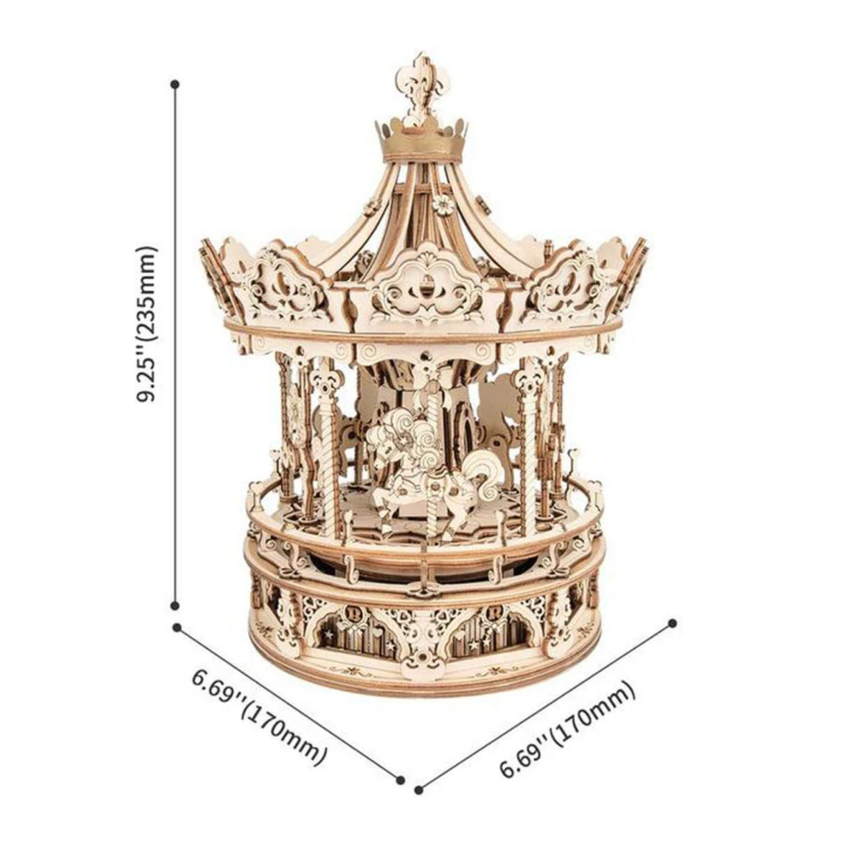 Rokr Mechanical Music Box - Puzzle 3D Romantic Carousel