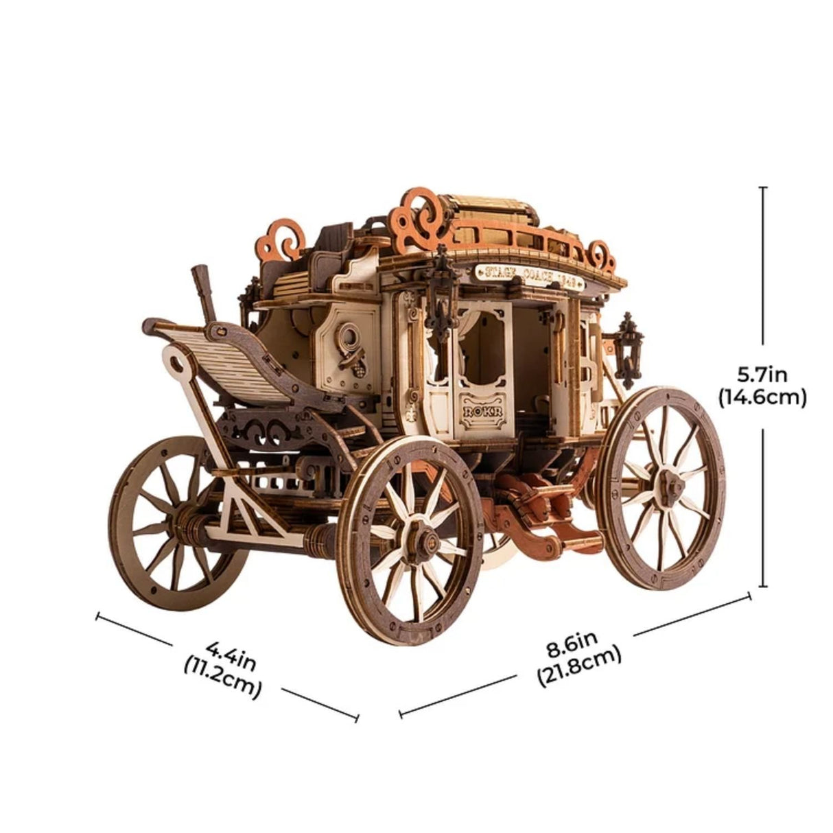 Rokr Mechanical Music Box - Puzzle 3D Stagecoach (Carruaje)