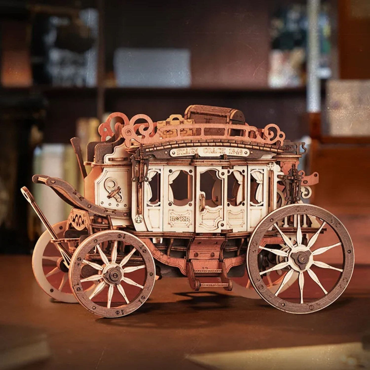 Rokr Mechanical Music Box - Puzzle 3D Stagecoach (Carruaje)