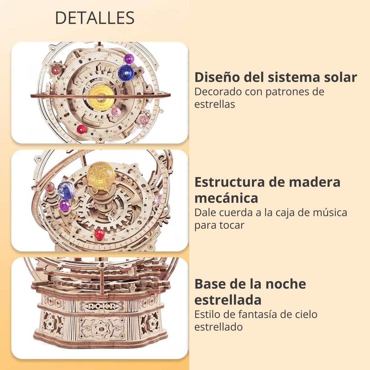 Rokr Mechanical Music Box - Puzzle 3D Starry Night