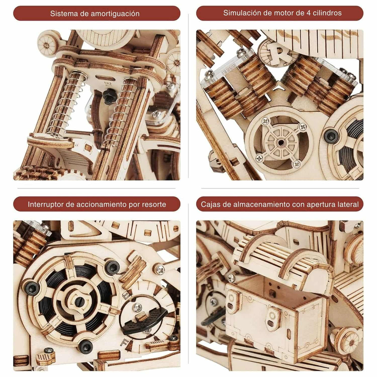 Rokr - Puzzle 3D Cruiser Motorcycle Moto Clásica