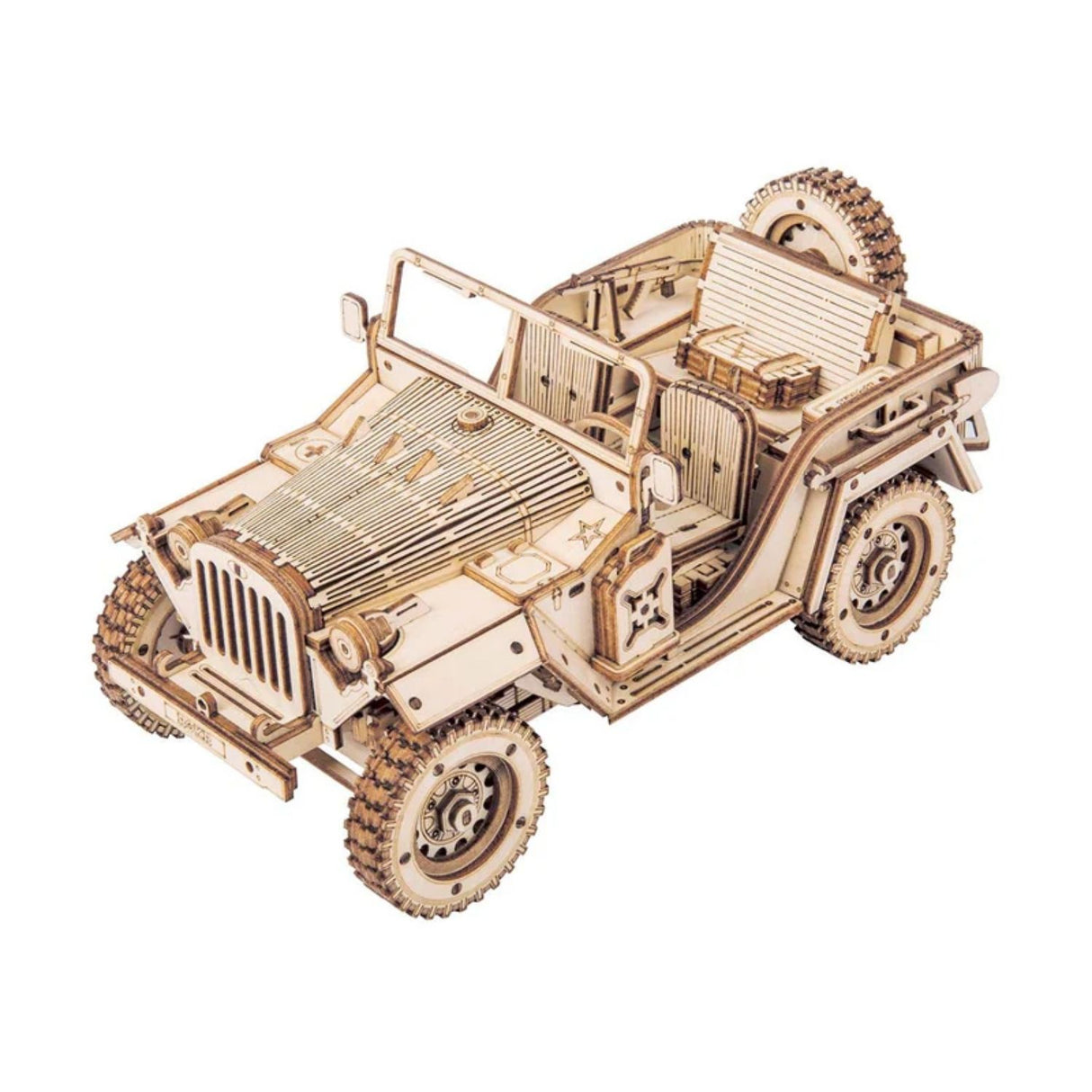 Rokr Scale Model Vehicle - Puzzle 3D Jeep Militar Army Field Car