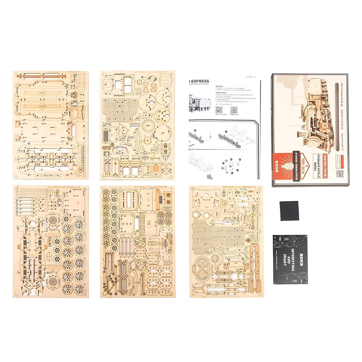 Rokr Scale Model Vehicle - Puzzle 3D Tren Prime Steam Express