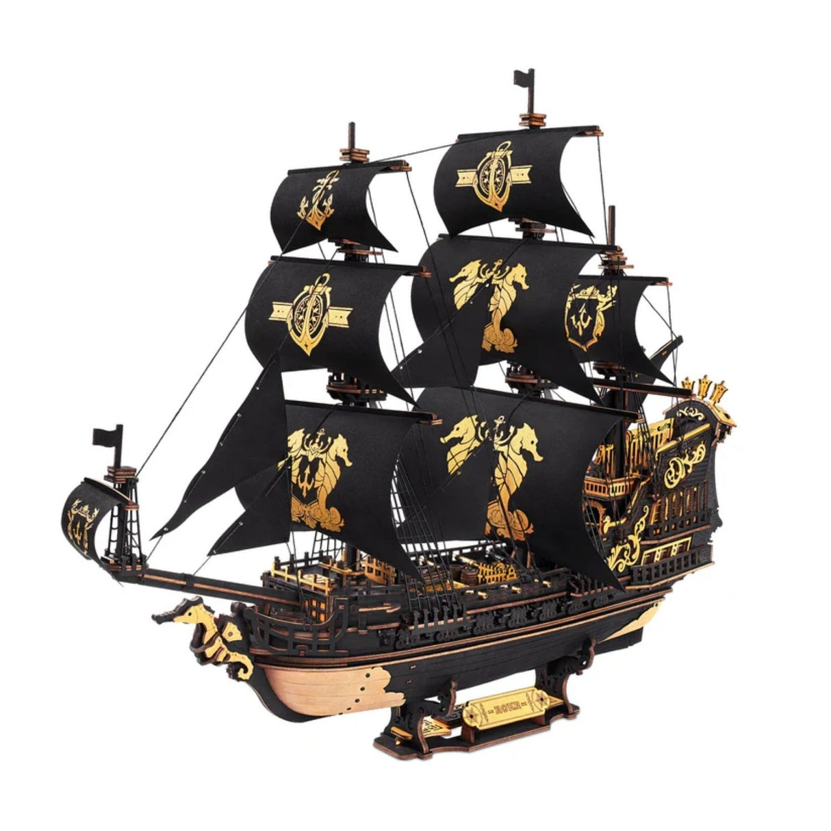 Rokr Scale Model Vehicle - Puzzle 3D Barco Pirata Seahorse Barque