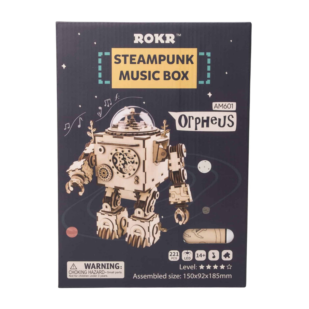 Rokr Steampunk Music Box - Puzzle 3D Orpheus Robot Musical