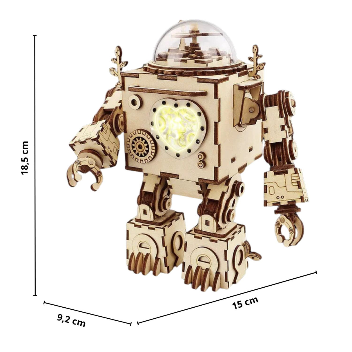 Rokr Steampunk Music Box - Puzzle 3D Orpheus Robot Musical