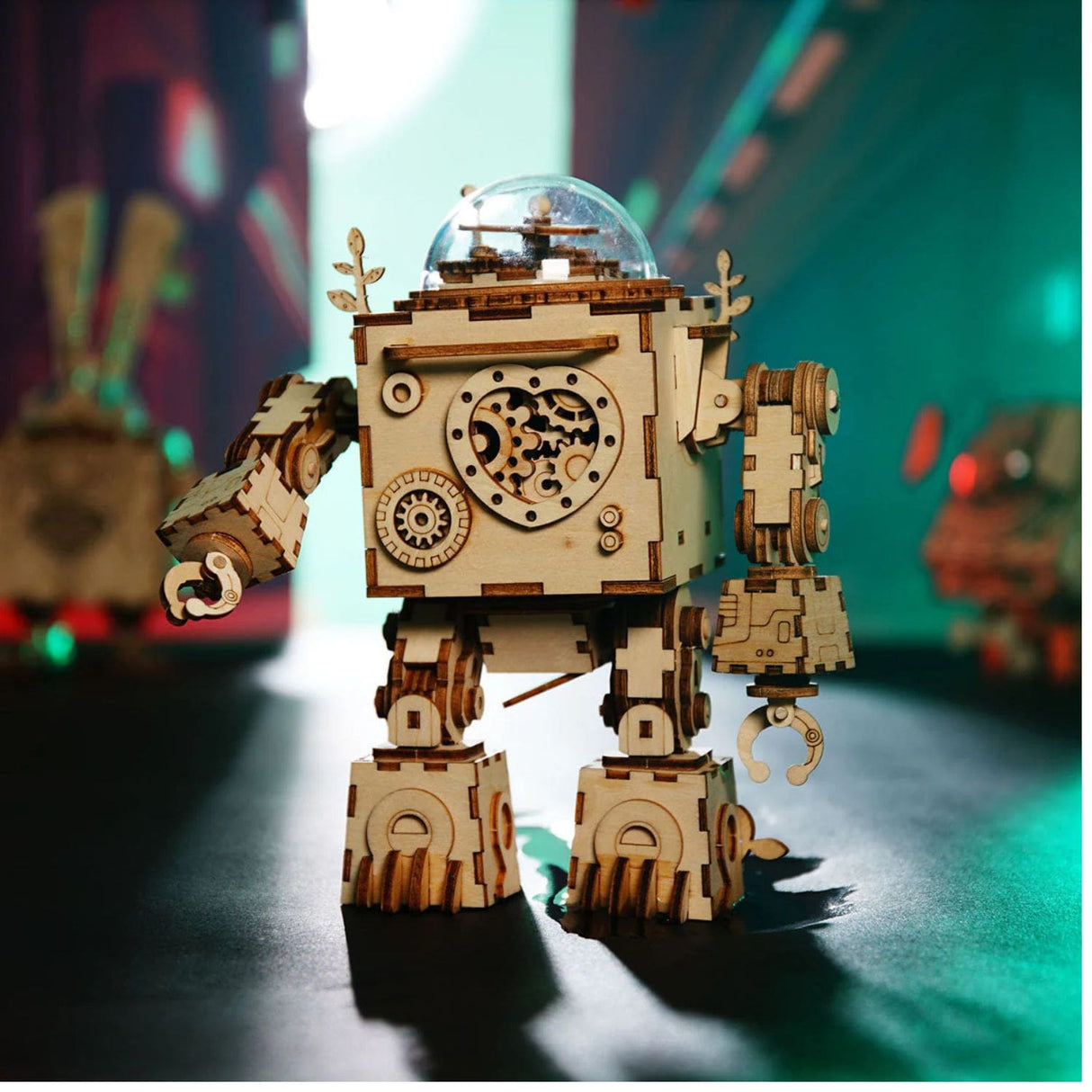 Rokr Steampunk Music Box - Puzzle 3D Orpheus Robot Musical
