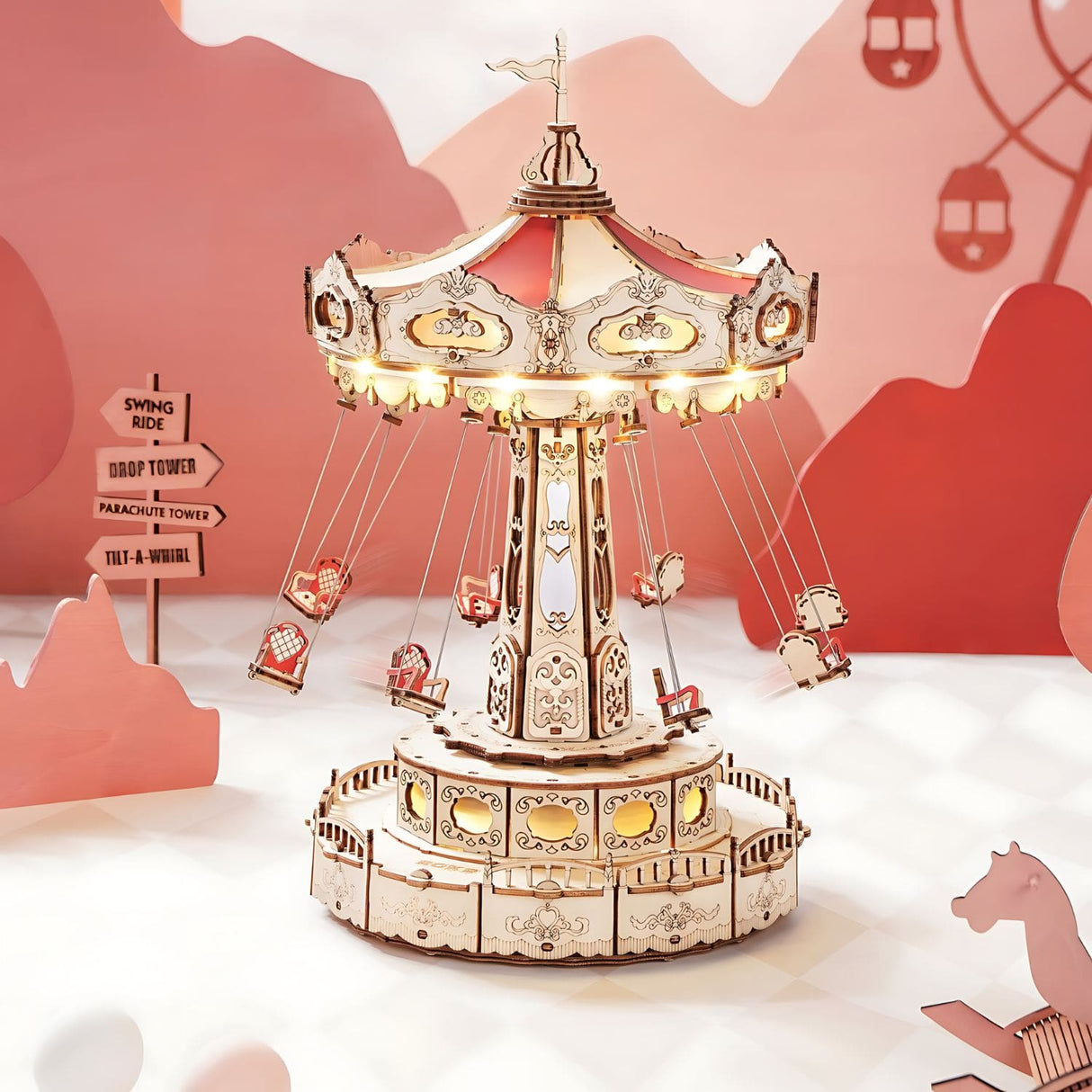 Rokr Wonderland Amusement - Puzzle 3D Swing Ride