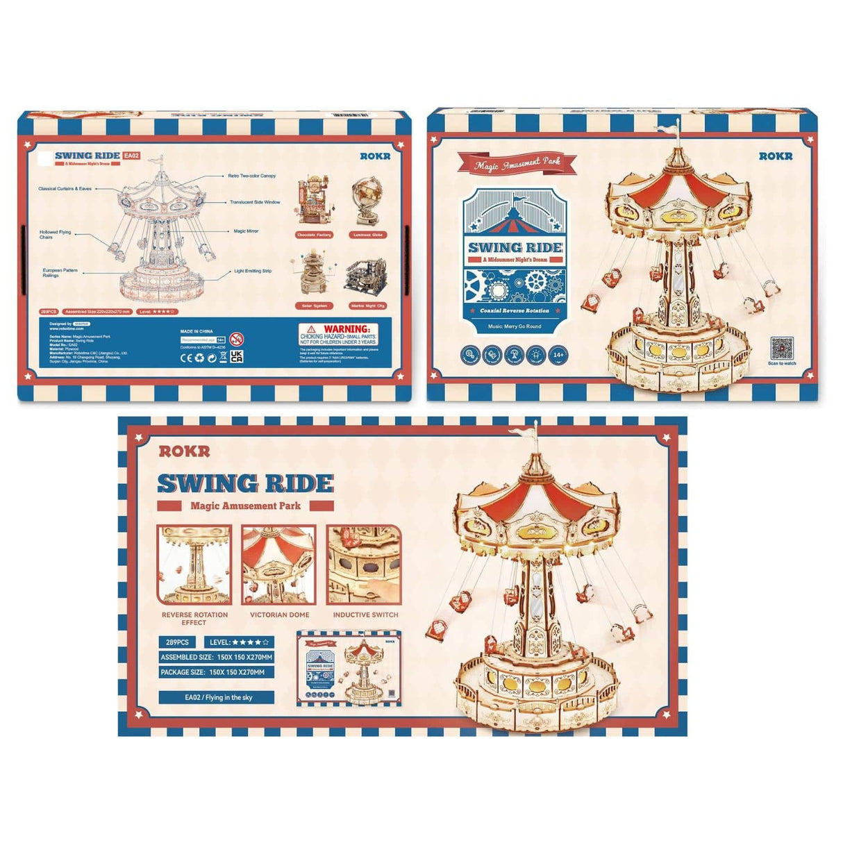 Rokr Wonderland Amusement - Puzzle 3D Swing Ride