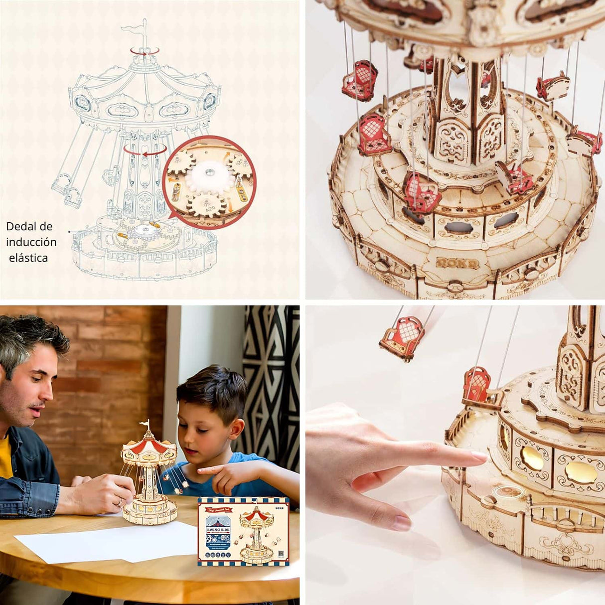 Rokr Wonderland Amusement - Puzzle 3D Swing Ride