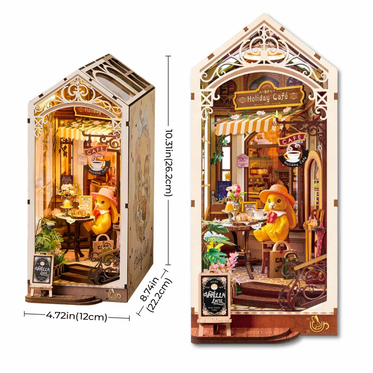 Rolife Booknook & Wonderland - Separador de Libros Holiday Café