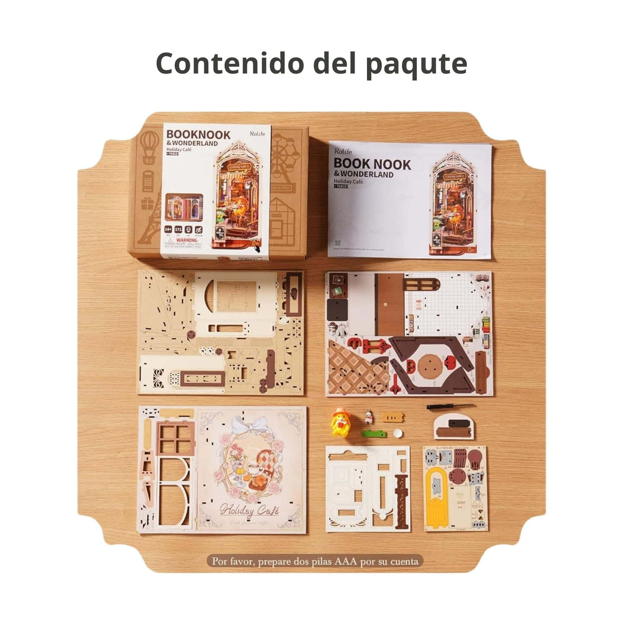 Rolife Booknook & Wonderland - Separador de Libros Holiday Café