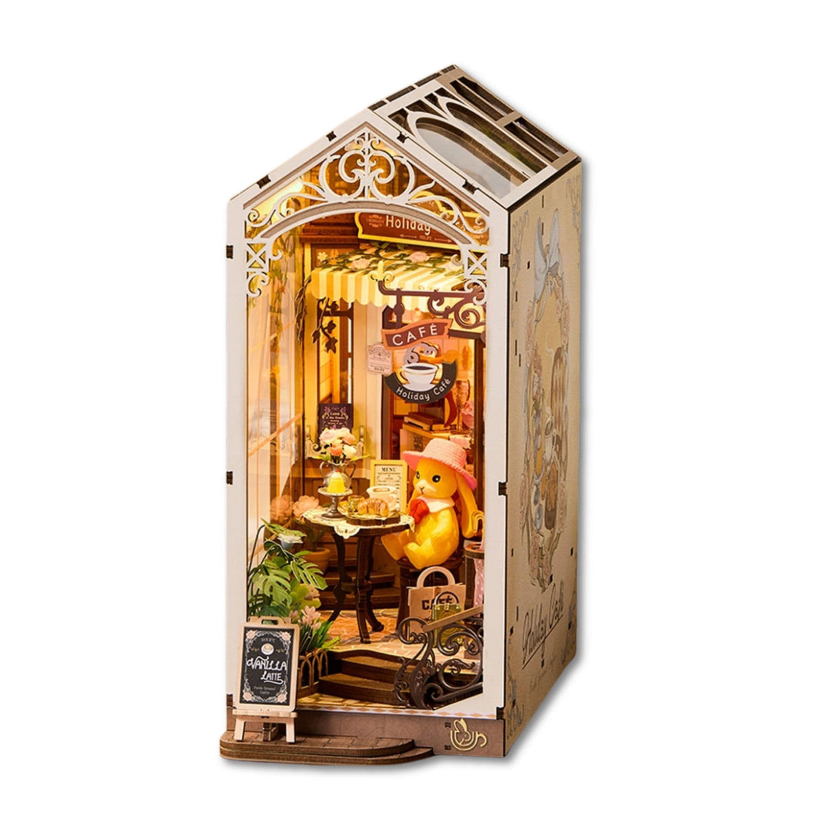Rolife Booknook & Wonderland - Separador de Libros Holiday Café
