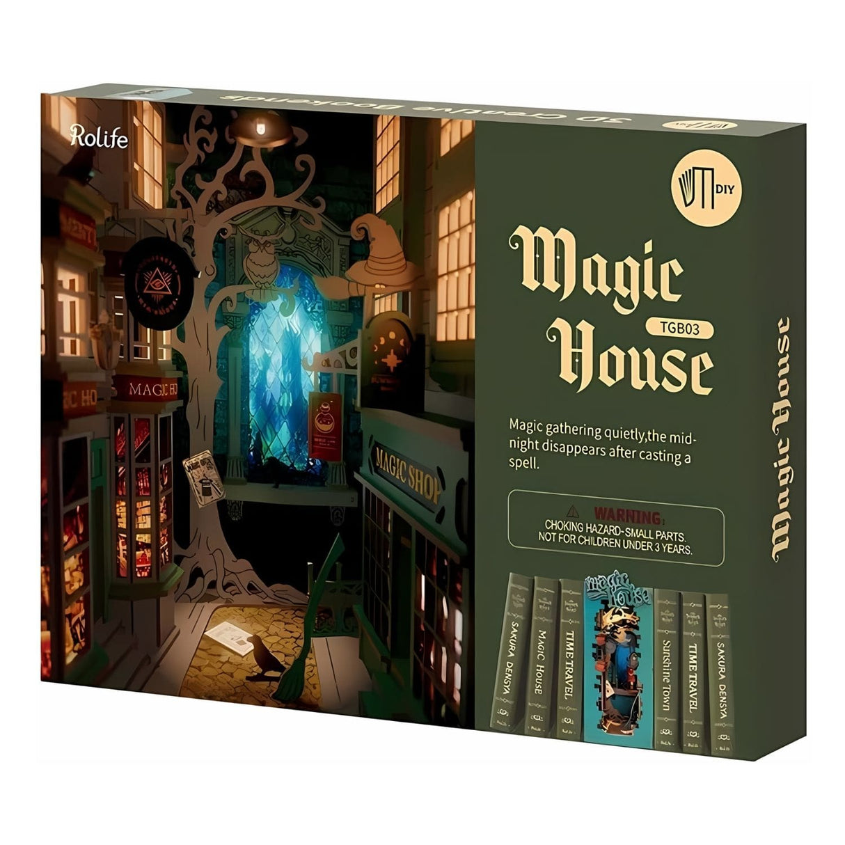 Rolife Booknook & Wonderland - Separador de Libros Magic House