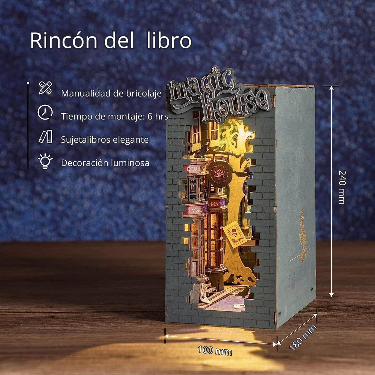 Rolife Booknook & Wonderland - Separador de Libros Magic House