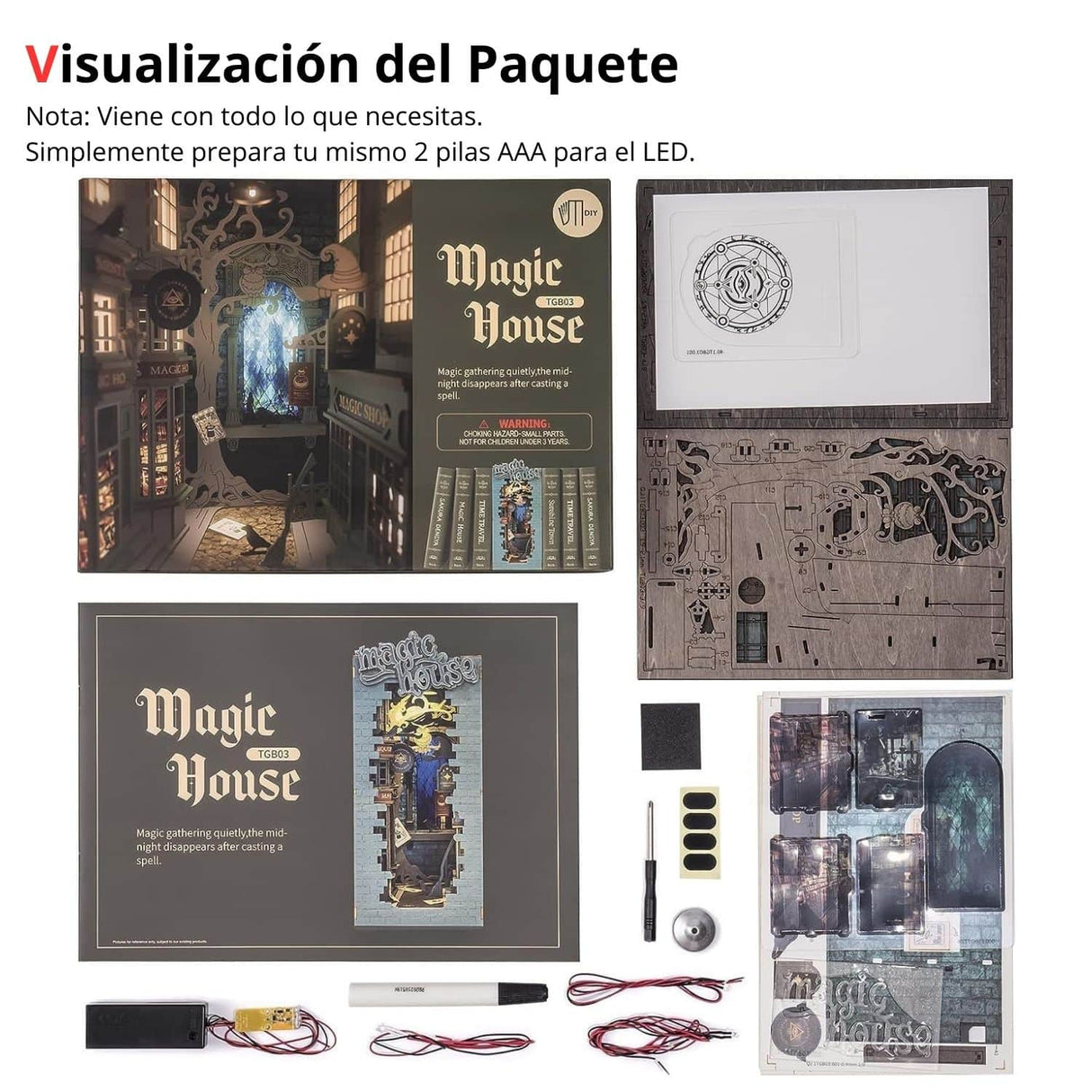 Rolife Booknook & Wonderland - Separador de Libros Magic House