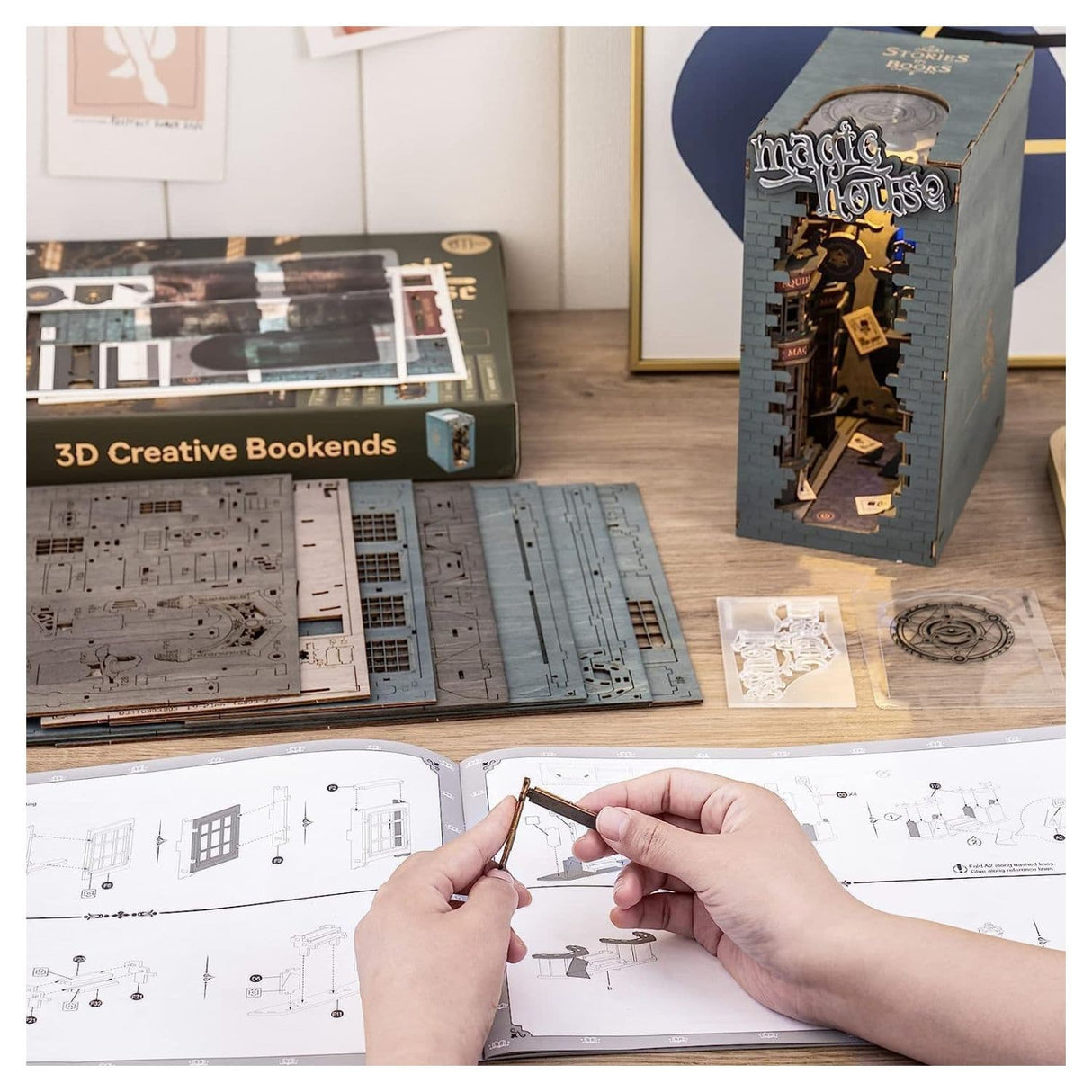 Rolife Booknook & Wonderland - Separador de Libros Magic House