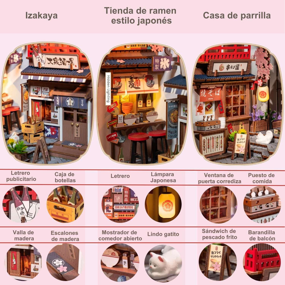 Rolife Booknook & Wonderland - Separador de Libros Sakura Wine Alley