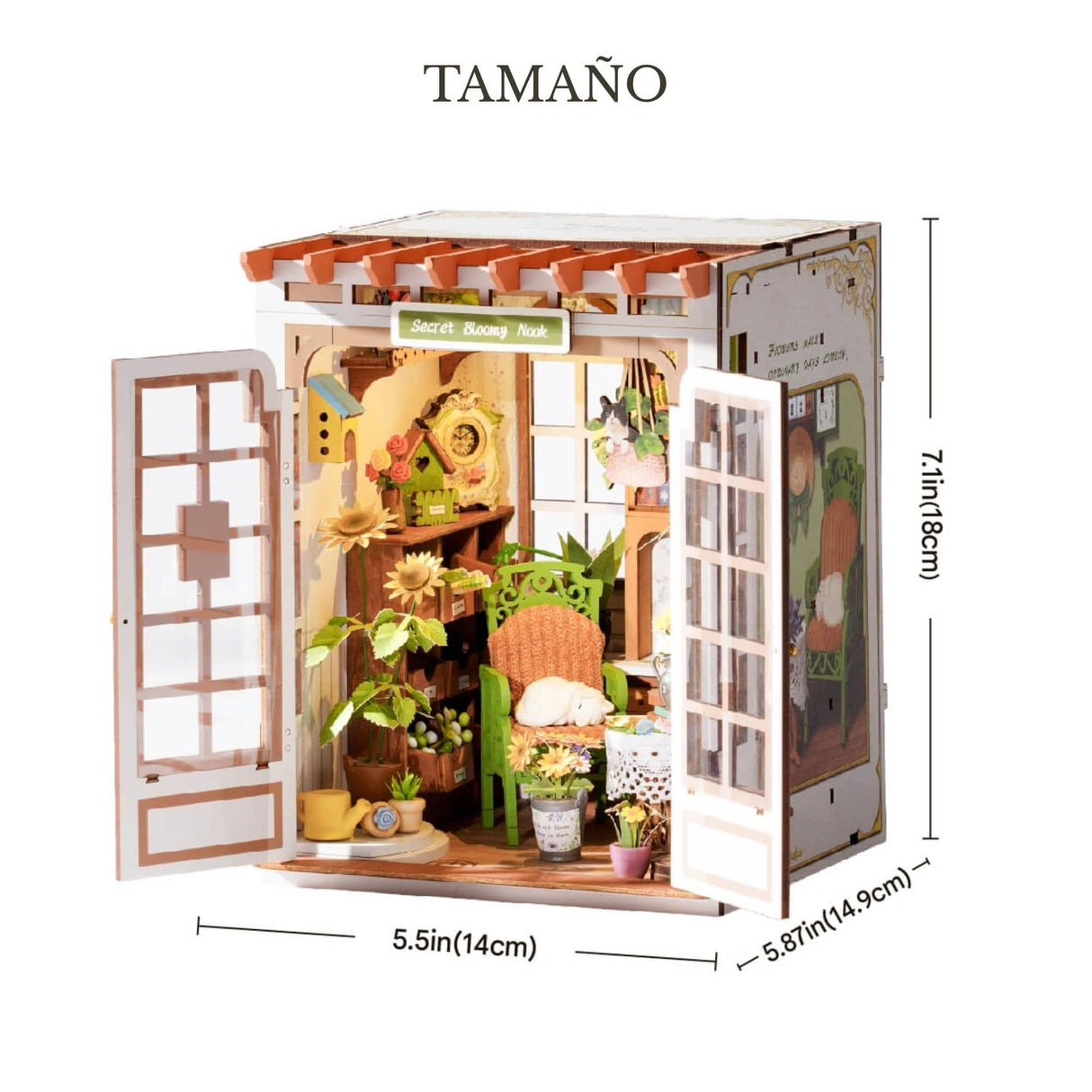 Rolife Booknook & Wonderland - Separador de Libros Secret Bloomy Nook