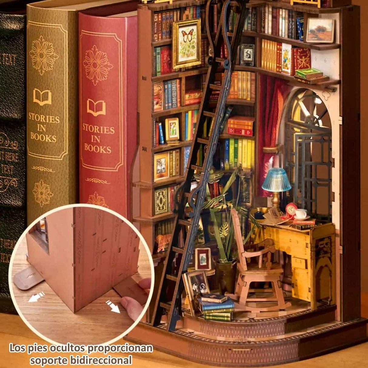 Rolife Booknook & Wonderland - Separador de Libros Silent Corner Study