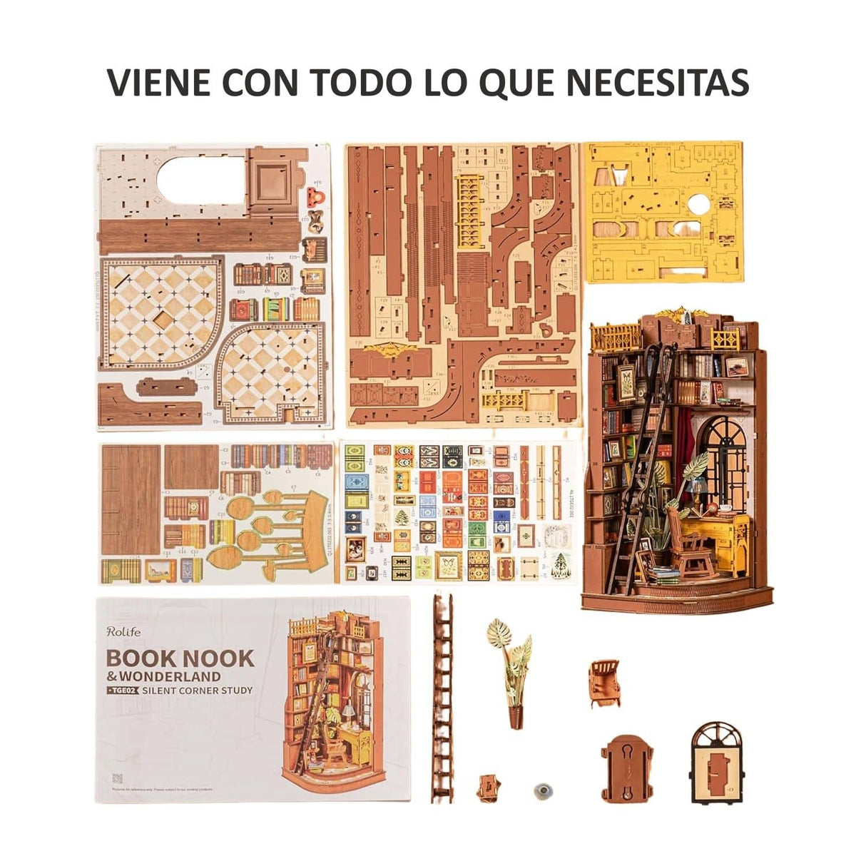 Rolife Booknook & Wonderland - Separador de Libros Silent Corner Study