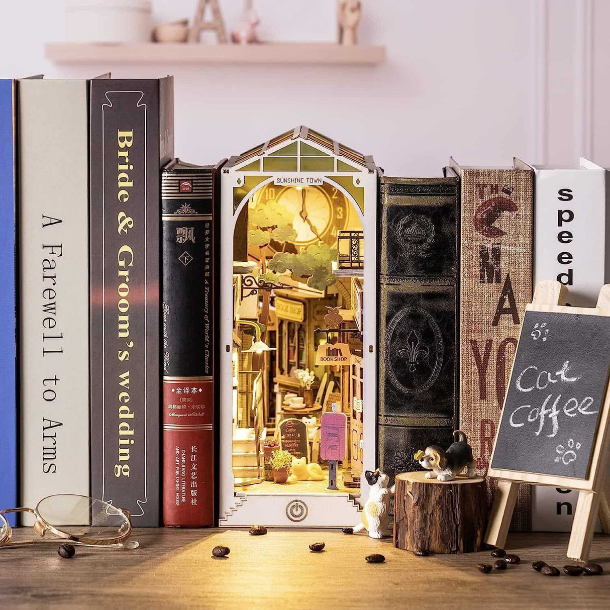 Rolife Booknook & Wonderland - Separador de Libros Sunshine Town