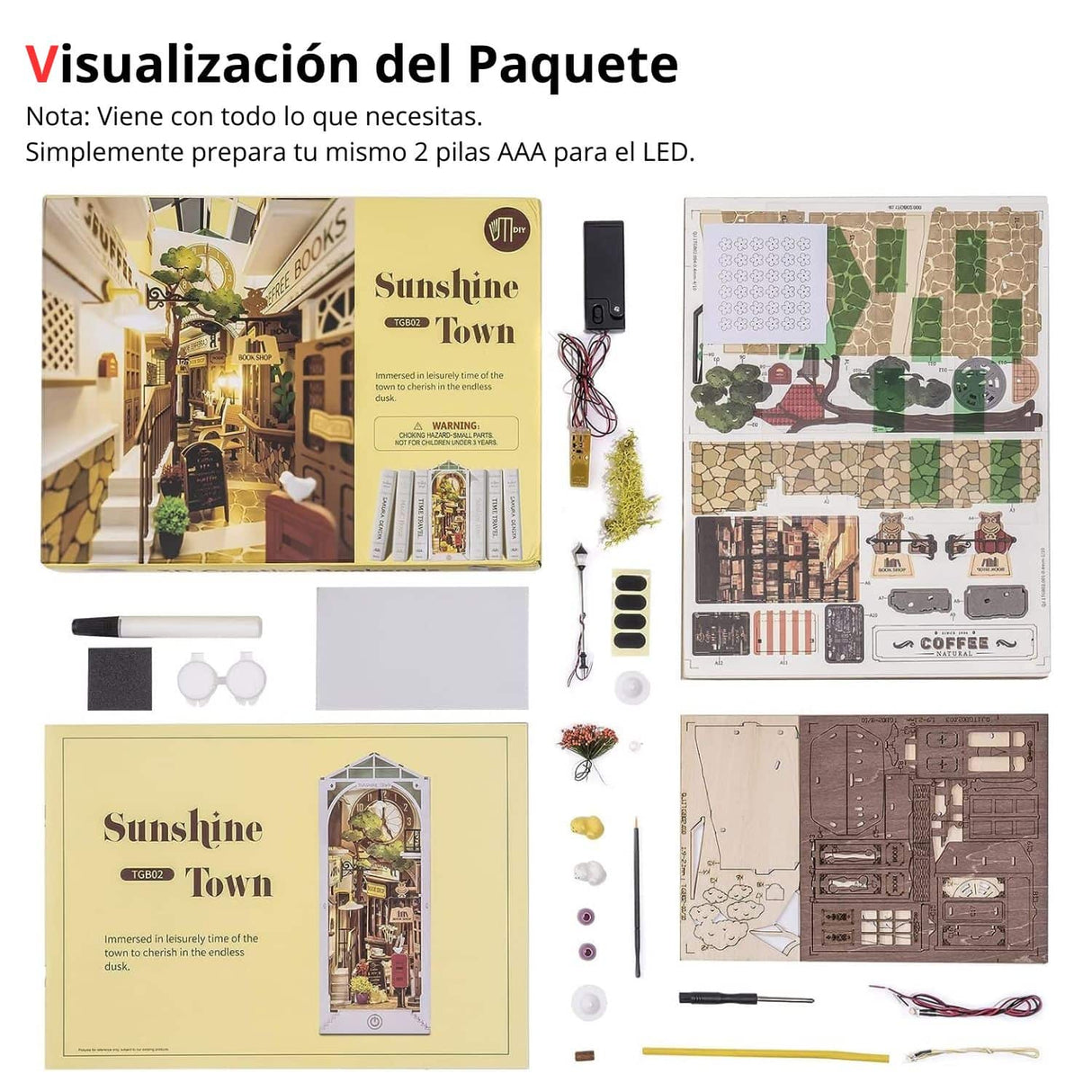 Rolife Booknook & Wonderland - Separador de Libros Sunshine Town