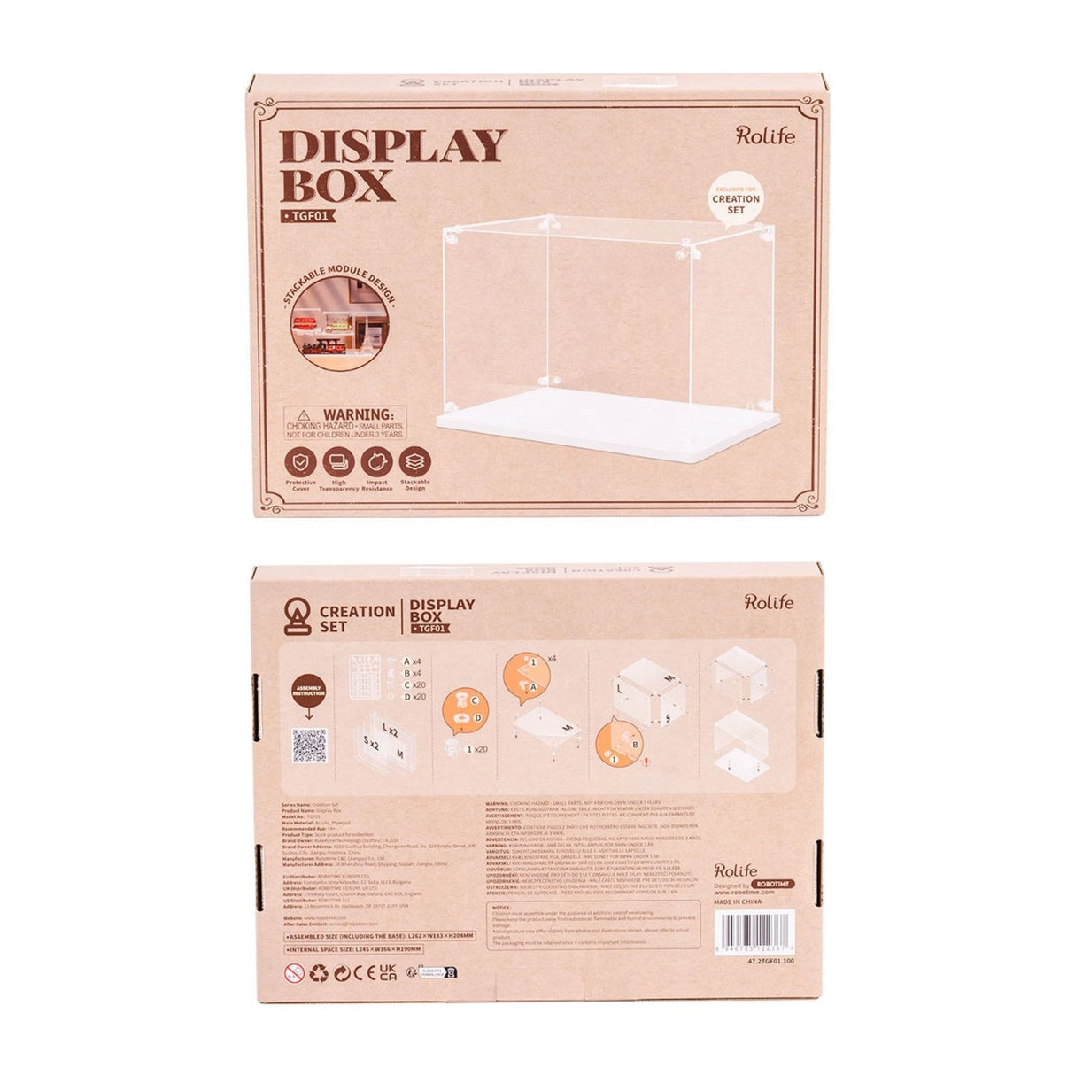 Rolife - Caja Exhibidora Creation Set Display Box para Miniaturas