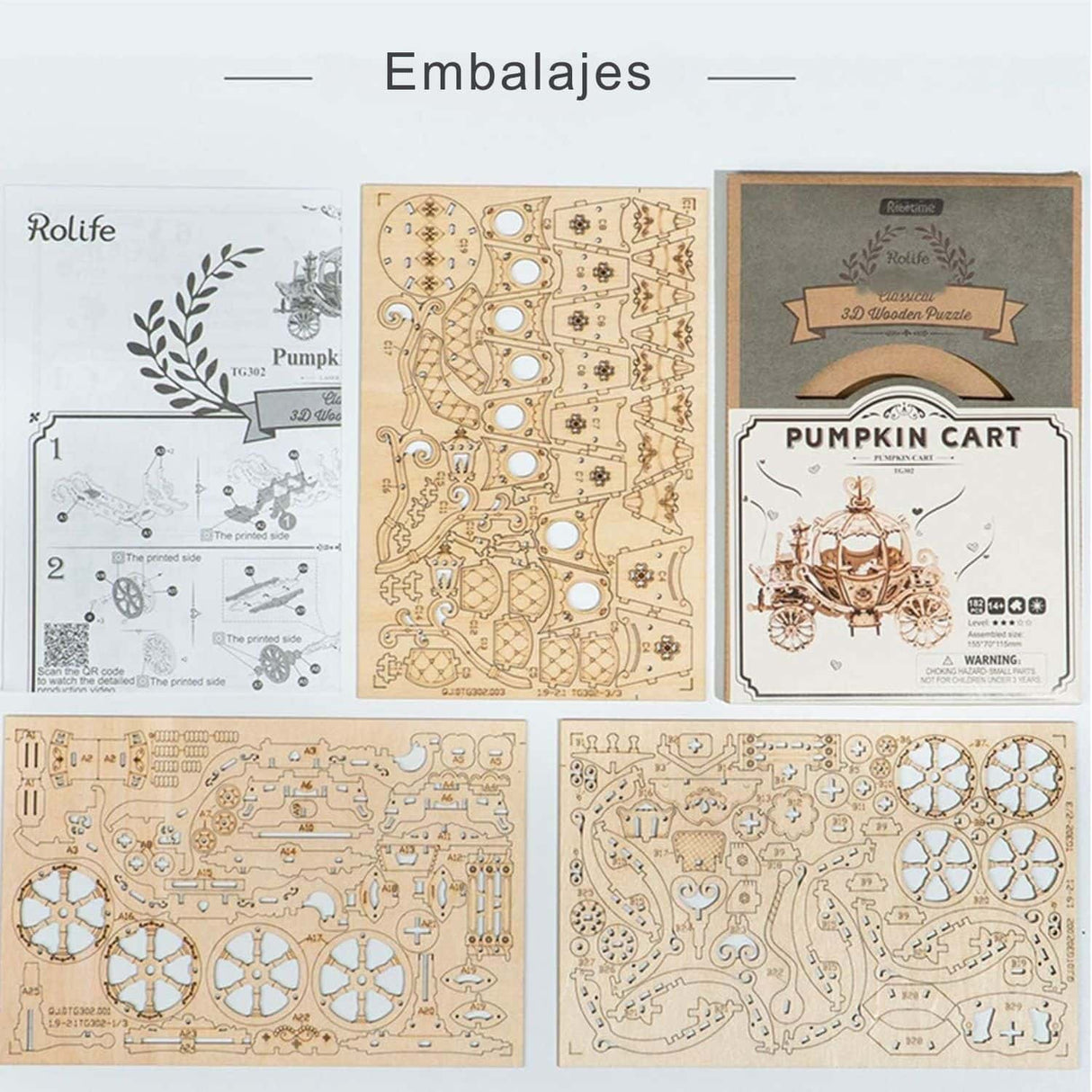 Rolife Classical - Puzzle 3D Carruaje Calabaza Pumpkin Cart