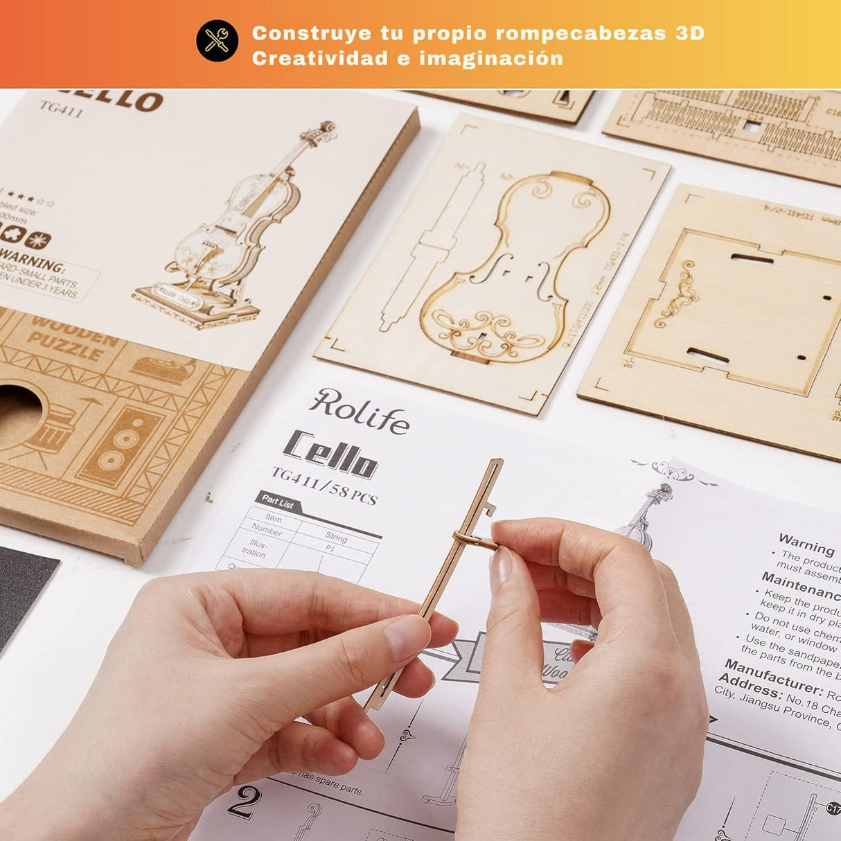 Rolife Classical - Puzzle 3D Cello