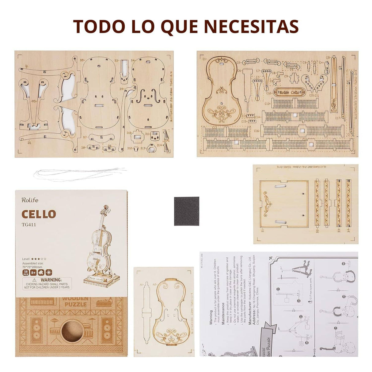 Rolife Classical - Puzzle 3D Cello