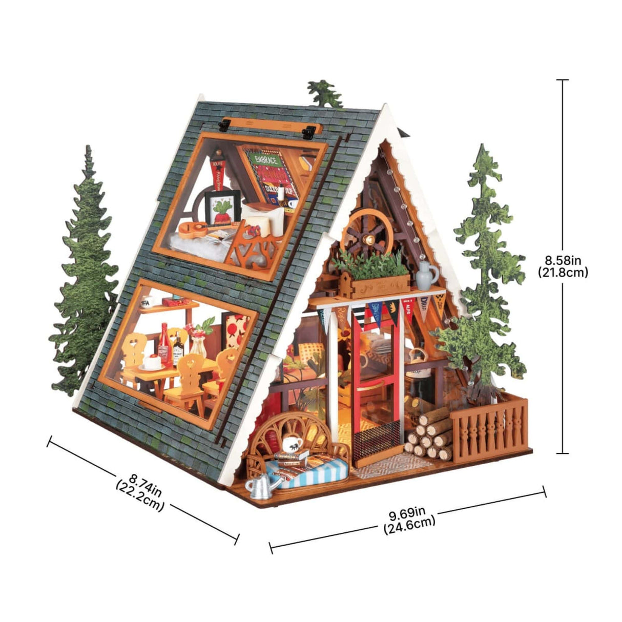 Rolife DIY Mini House - Casas Miniatura A-Frame Cabin