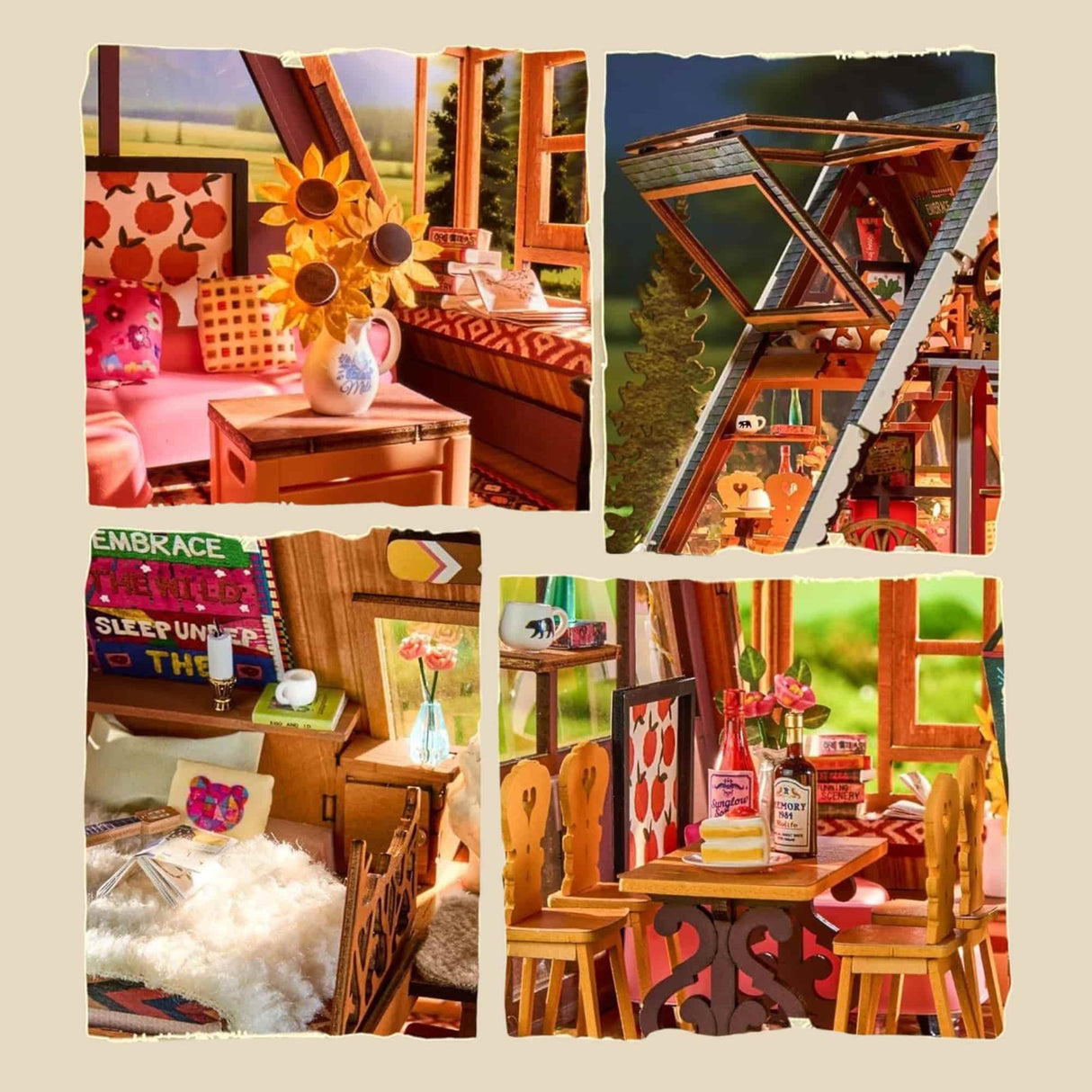 Rolife DIY Mini House - Casas Miniatura A-Frame Cabin
