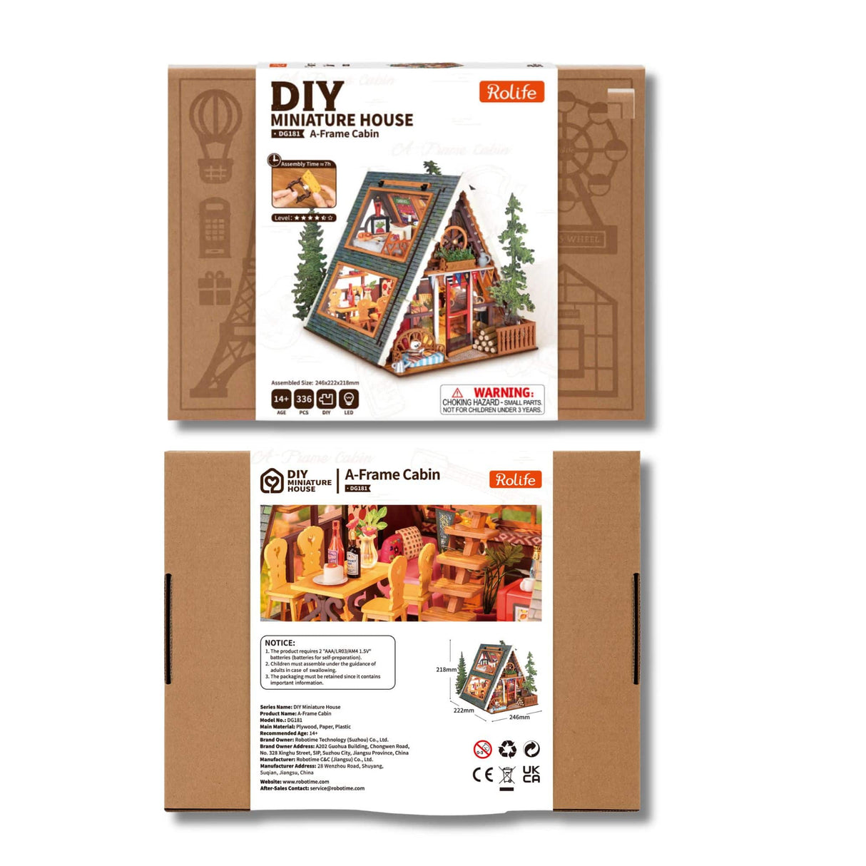 Rolife DIY Mini House - Casas Miniatura A-Frame Cabin