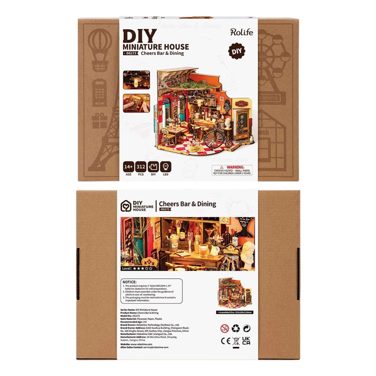 Rolife DIY Mini House - Casas Miniatura Cheers Bar & Dining
