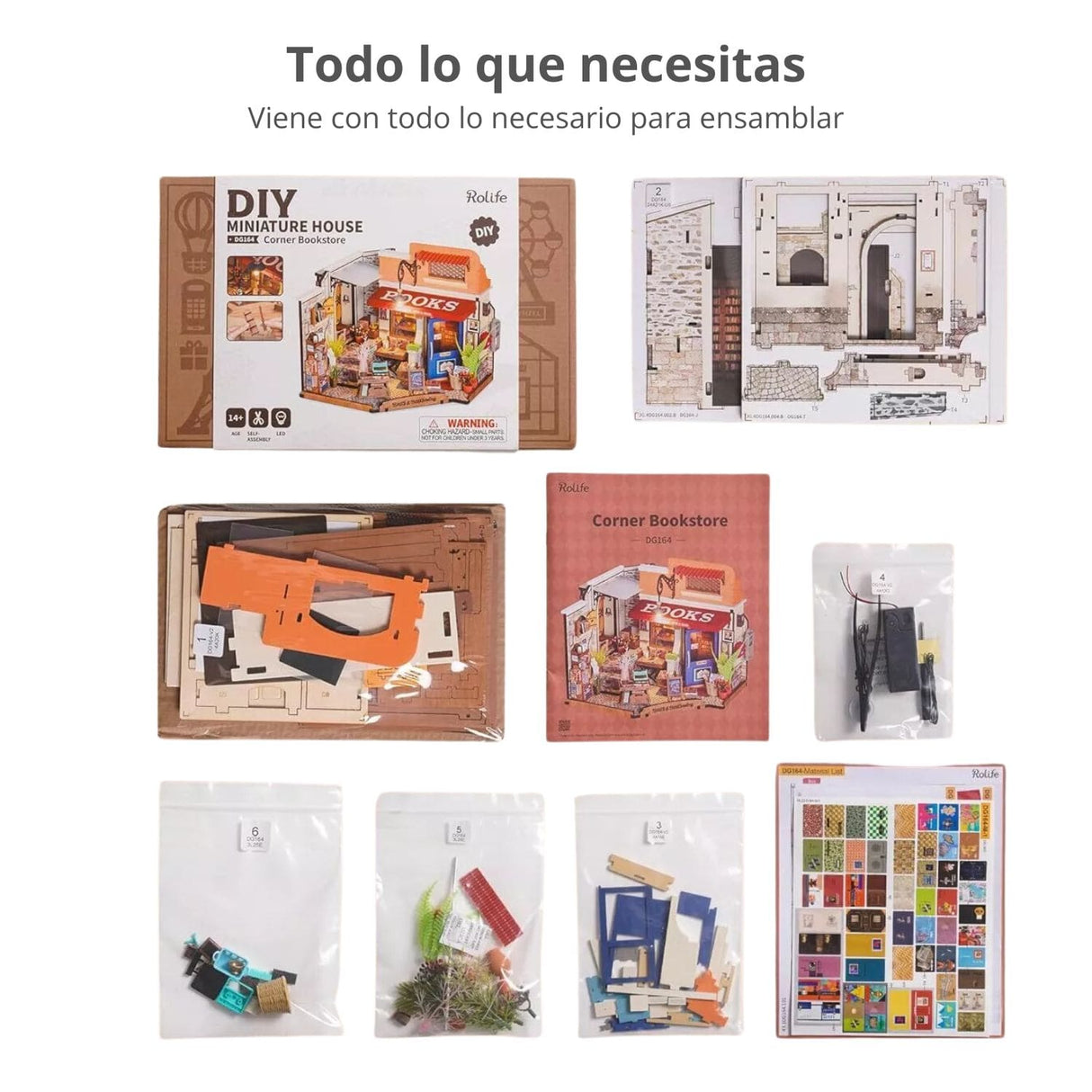 Rolife DIY Mini House - Casas Miniatura Corner Bookstore