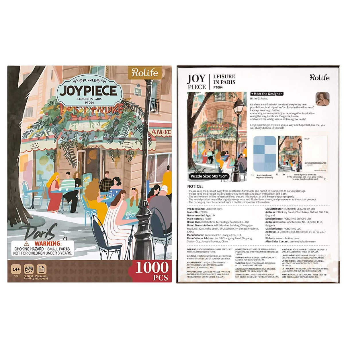 Rolife Joy Piece - Puzzle 1000 Piezas Leisure in Paris