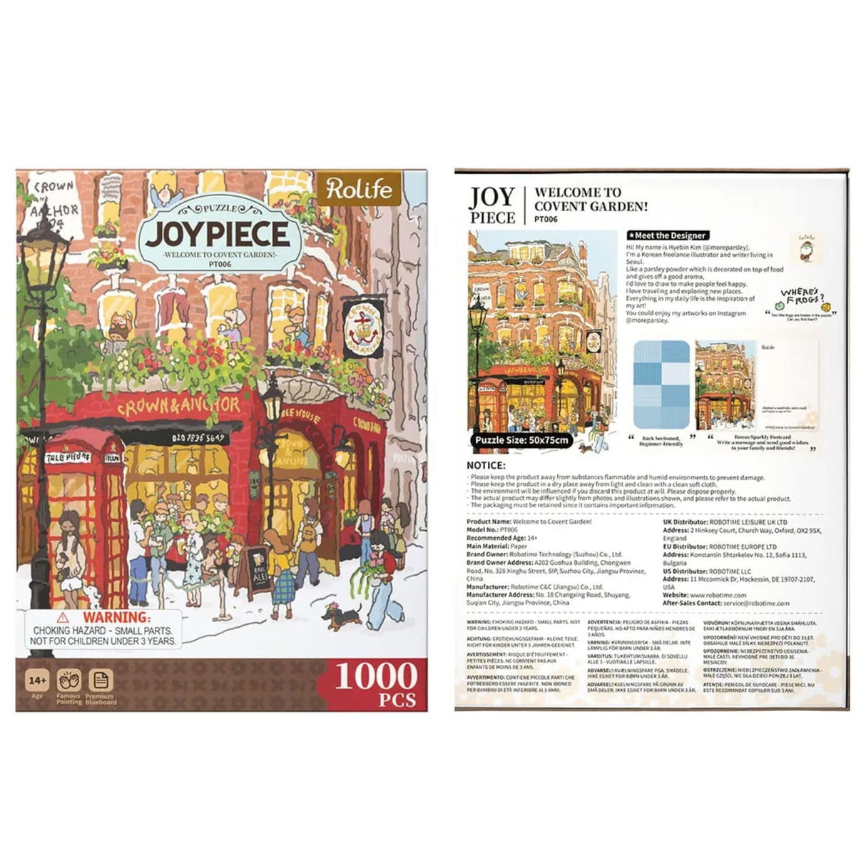 Rolife Joy Piece - Puzzle 1000 Piezas Welcome to Covent Garden