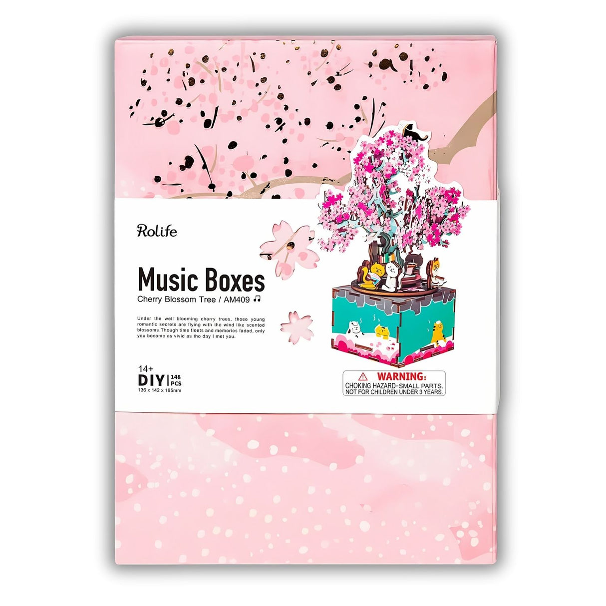 Rolife Music Dreamer - Miniatura Armable Cherry Blossom Tree Caja Musical