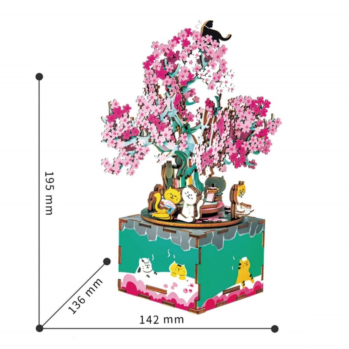 Rolife Music Dreamer - Miniatura Armable Cherry Blossom Tree Caja Musical